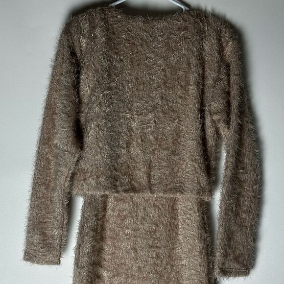 Tan Fuzzy cardigan top - Picture 4 of 10